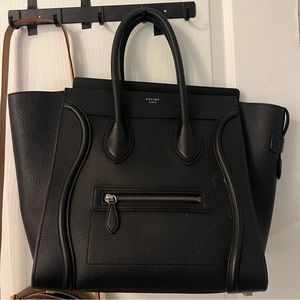 SOLD 7⃣️0⃣️0⃣️Celine luggage bag mini black leather